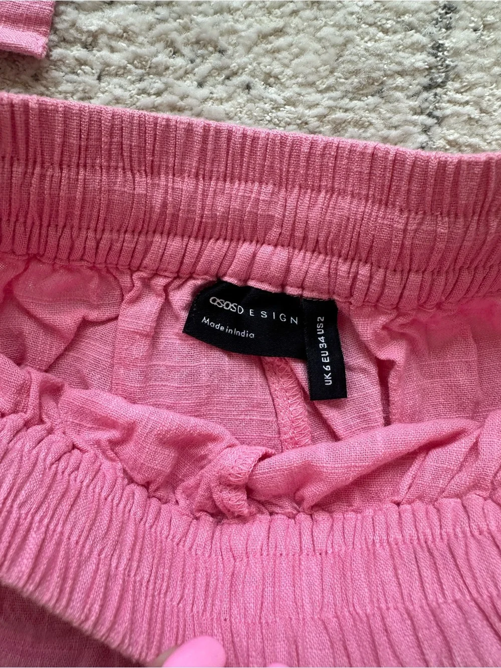 ASOS Pink Elastic-Waist Two-Piece Set